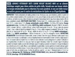 ADVANCE Veterinary Diets Weight Balance Mini - Croquettes Pour Chien -Promos Wanimo Boutique advance veterinary diets weight balance mini croquettes pour chien 1 3