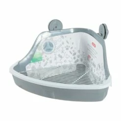 Zolux Bac à Litière D’angle Avec Grille Neo -Promos Wanimo Boutique bac a litiere dangle avec grille neo zolux 2