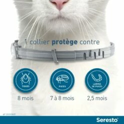 Collier Antiparasitaire Seresto Chat -Promos Wanimo Boutique collier antiparasitaire seresto chat elanco 5