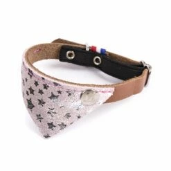 MARTIN SELLIER Collier En Cuir Miami Cat – Marron Cognac & Rose