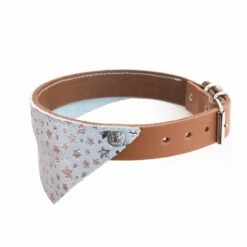 MARTIN SELLIER Collier En Cuir Miami Dog – Marron Cognac & Bleu