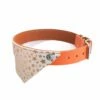 MARTIN SELLIER Collier En Cuir Miami Dog – Orange & Doré