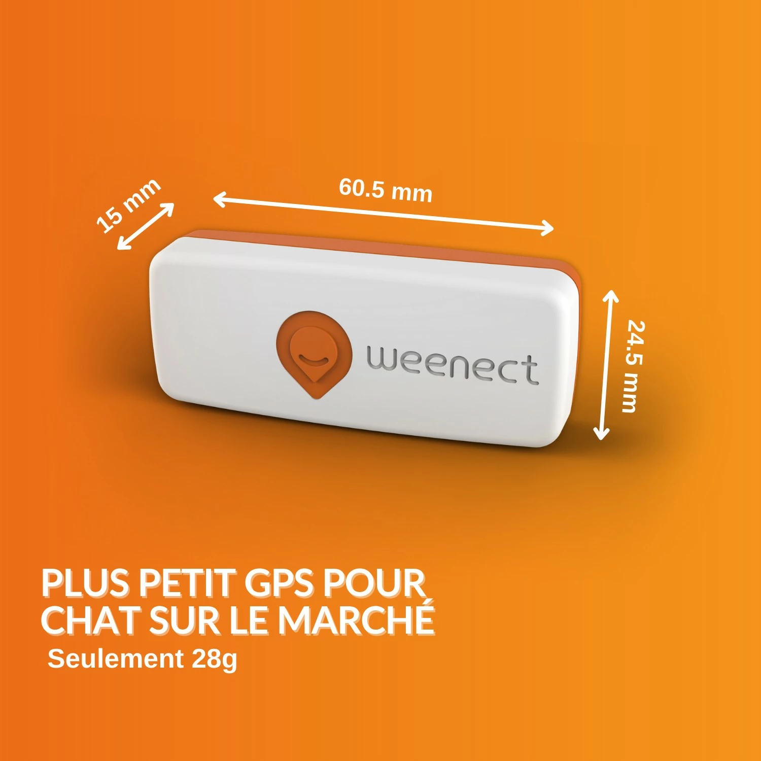 Collier GPS Wennect XS Cats - Blanc 2 Collier GPS Wennect XS Cats - Blanc – Image 2