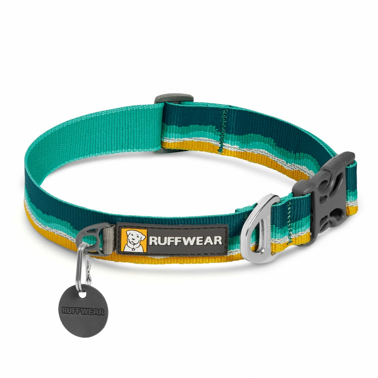 Ruffwear Collier Réfléchissant Crag – Bleu & Jaune 1 Ruffwear Collier Réfléchissant Crag – Bleu & Jaune