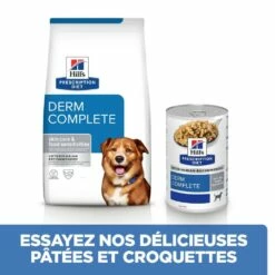 HILL'S Prescription Diet Derm Complete - Croquettes Pour Chien -Promos Wanimo Boutique hill s prescription diet derm complete croquettes pour chien 1 3