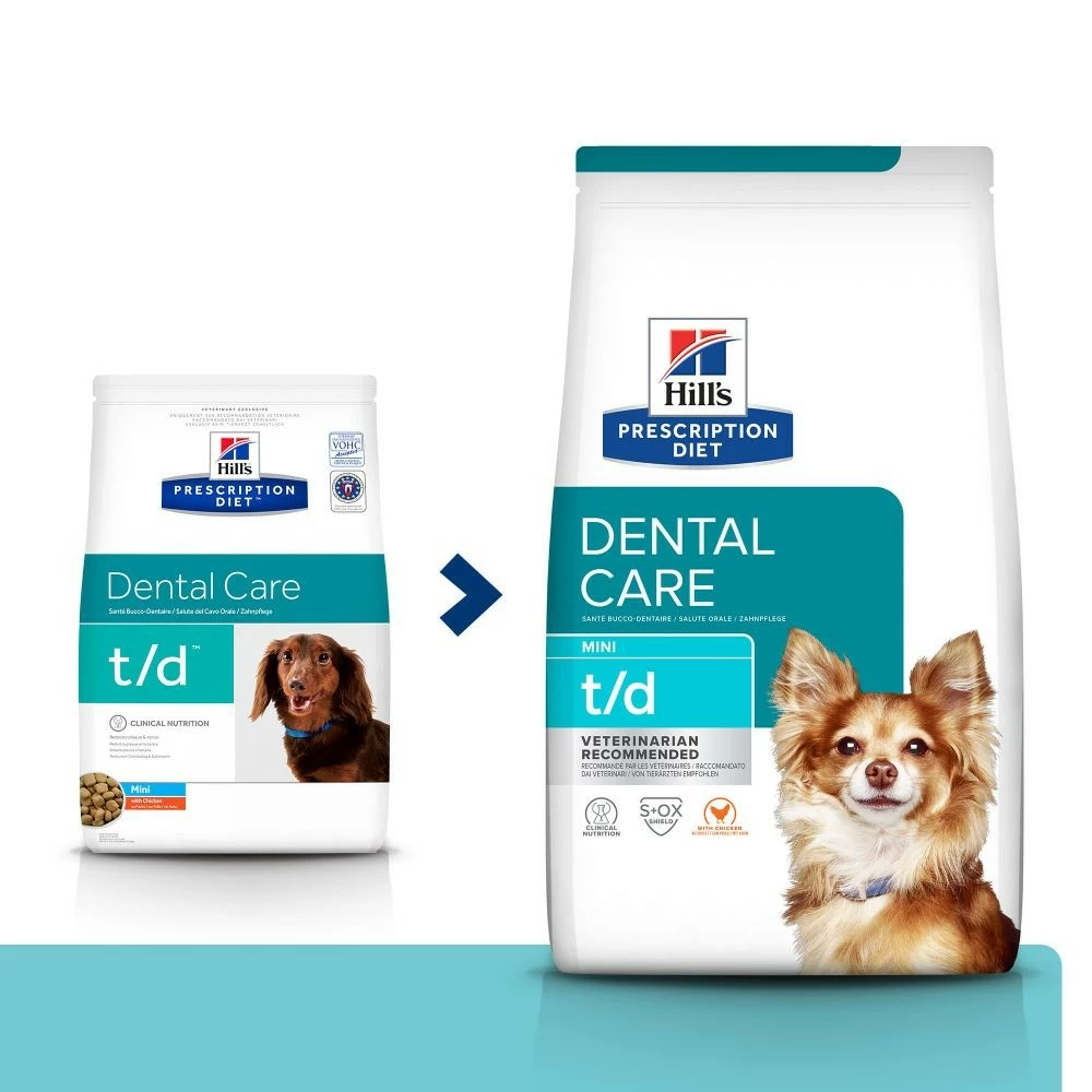 HILL'S Prescription Diet T/d Dental Care Mini Au Poulet - Croquettes Pour Chien 2 HILL'S Prescription Diet T/d Dental Care Mini Au Poulet - Croquettes Pour Chien – Image 2