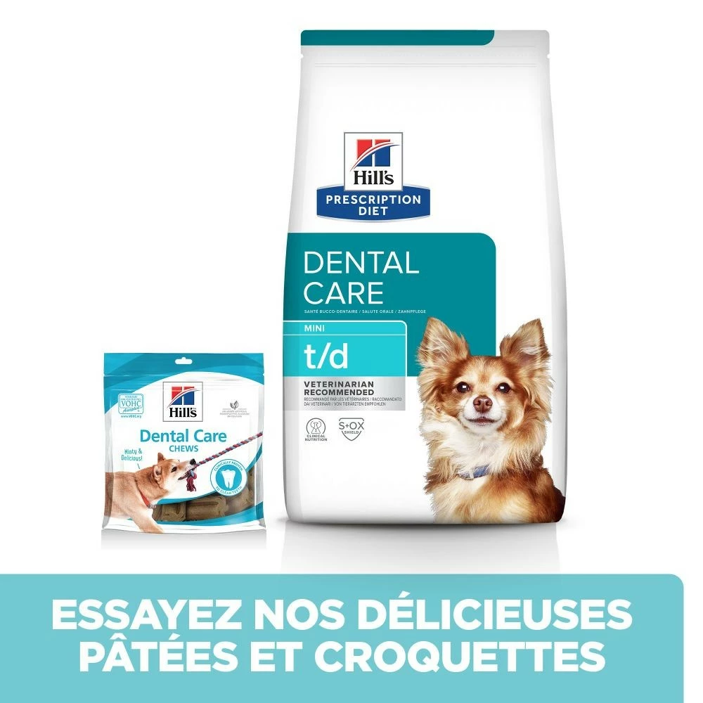 HILL'S Prescription Diet T/d Dental Care Mini Au Poulet - Croquettes Pour Chien 4 HILL'S Prescription Diet T/d Dental Care Mini Au Poulet - Croquettes Pour Chien – Image 4