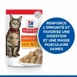 HILL'S Science Plan Adult En Sachets Au Poulet & Au Boeuf - Pâtée Pour Chat -Promos Wanimo Boutique hill s science plan adult en sachets au poulet au boeuf patee pour chat 1 3