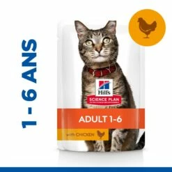 HILL'S Science Plan Adult En Sachets Au Poulet & Au Boeuf - Pâtée Pour Chat -Promos Wanimo Boutique hill s science plan adult en sachets au poulet au boeuf patee pour chat 1 4