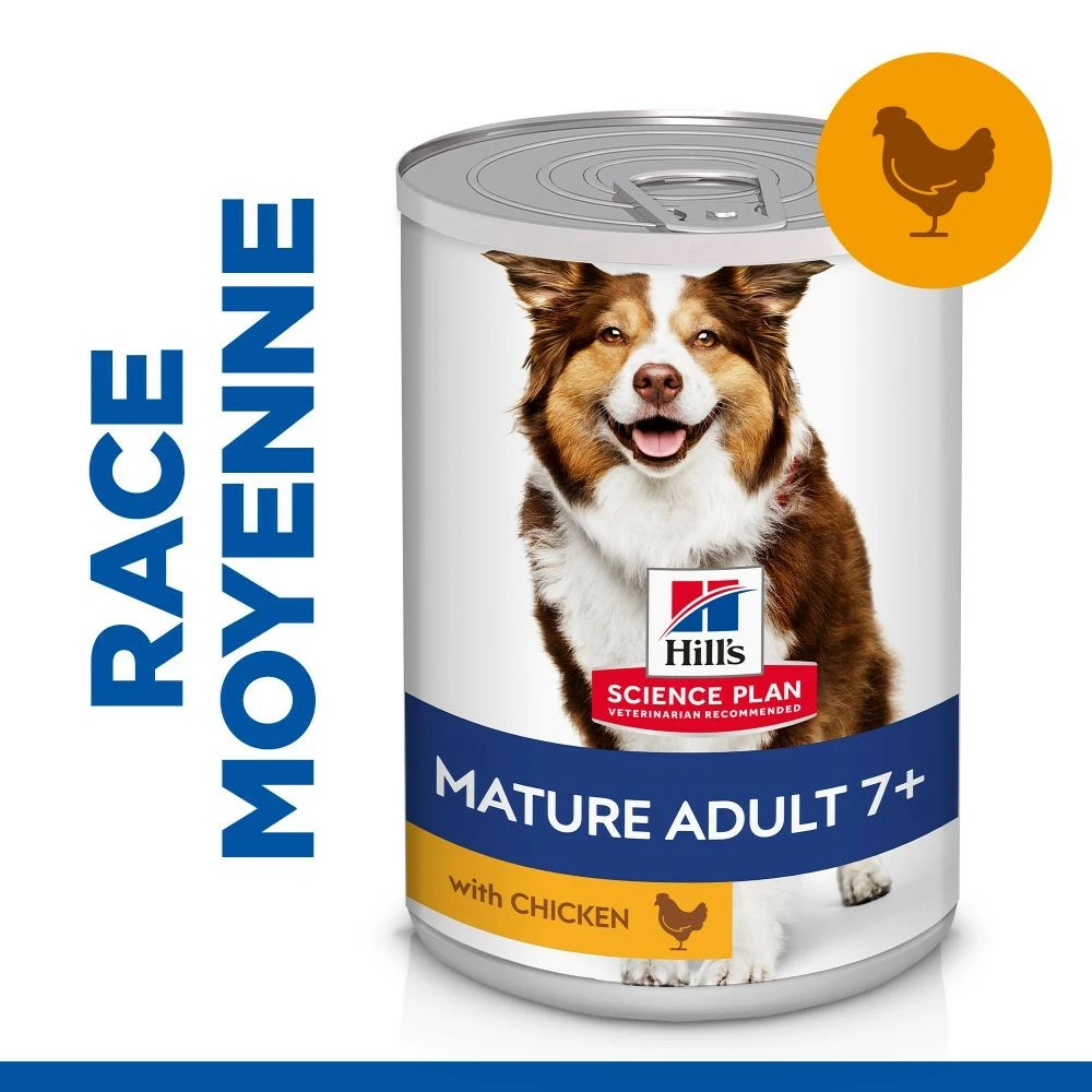 HILL'S Science Plan All Breed Mature Adult 7+ En Boîtes Au Poulet - Patée Pour Chien 4 HILL'S Science Plan All Breed Mature Adult 7+ En Boîtes Au Poulet - Patée Pour Chien – Image 4