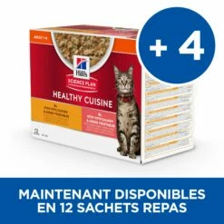 Hill's Science Plan Healthy Cuisine Adult En Mijotés Au Poulet & Au Saumon - Pâtée Pour Chat -Promos Wanimo Boutique hill s science plan healthy cuisine adult en mijotes au poulet au saumon patee pour chat 1 2