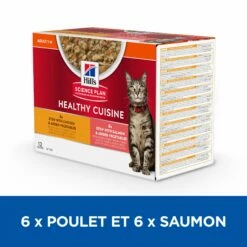 Hill's Science Plan Healthy Cuisine Adult En Mijotés Au Poulet & Au Saumon - Pâtée Pour Chat -Promos Wanimo Boutique hill s science plan healthy cuisine adult en mijotes au poulet au saumon patee pour chat 1 3
