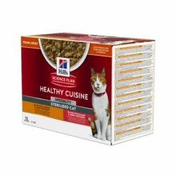 HILL'S Science Plan Healthy Cuisine Sterilised Adult En Mijotés Au Poulet & Au Saumon - Pâtée Pour Chat