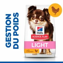 HILL'S Science Plan Light Small & Mini Adult Au Poulet - Croquettes Pour Chien -Promos Wanimo Boutique hill s science plan light small mini adult au poulet croquettes pour chien 1 3