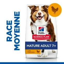 HILL'S Science Plan Medium Mature Adult 7+ Au Poulet - Croquettes Pour Chien -Promos Wanimo Boutique hill s science plan medium mature adult au poulet croquettes pour chien 1 3