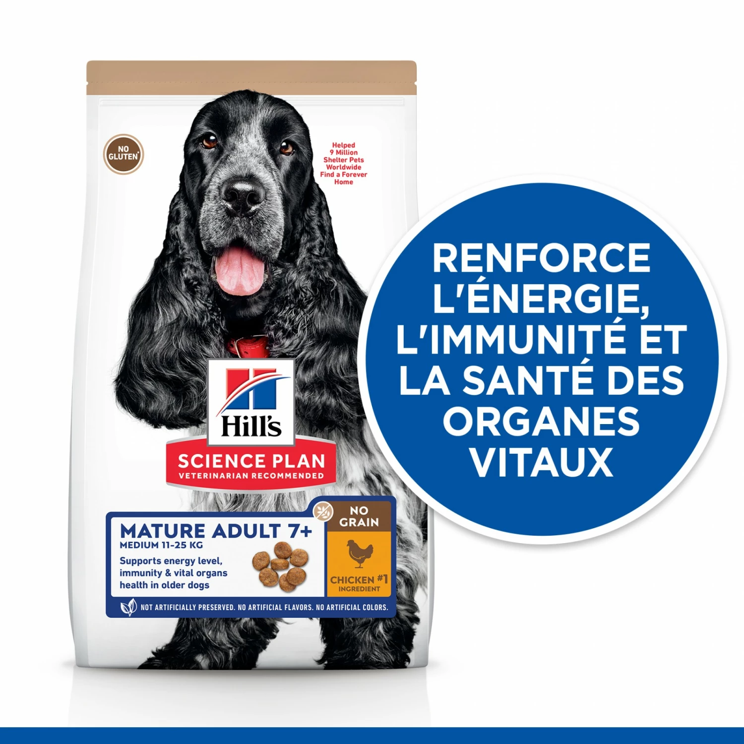HILL'S Science Plan No Grain All Breed Mature Adult 7+ Au Poulet - Croquettes Pour Chien 2 HILL'S Science Plan No Grain All Breed Mature Adult 7+ Au Poulet - Croquettes Pour Chien – Image 2