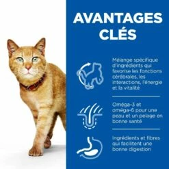 HILL'S Science Plan Senior Vitality Mature Adult 7+ Au Poulet - Croquettes Pour Chat -Promos Wanimo Boutique hill s science plan senior vitality mature adult au poulet croquettes pour chat 1 2
