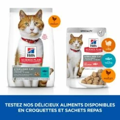 HILL'S Science Plan Sterilised Adult Au Thon - Croquettes Pour Chat -Promos Wanimo Boutique hill s science plan sterilised adult au thon croquettes pour chat 1 3