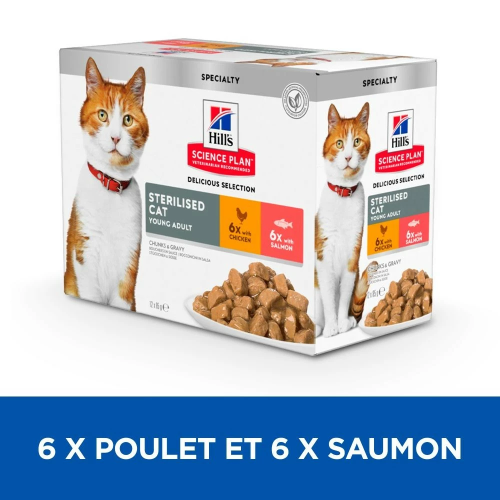 HILL'S Science Plan Sterilised Adult En Sachets - Pâtées Pour Chat 12 HILL'S Science Plan Sterilised Adult En Sachets - Pâtées Pour Chat – Image 12
