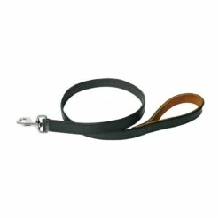 MARTIN SELLIER Laisse En Cuir Black & Tan - Noir