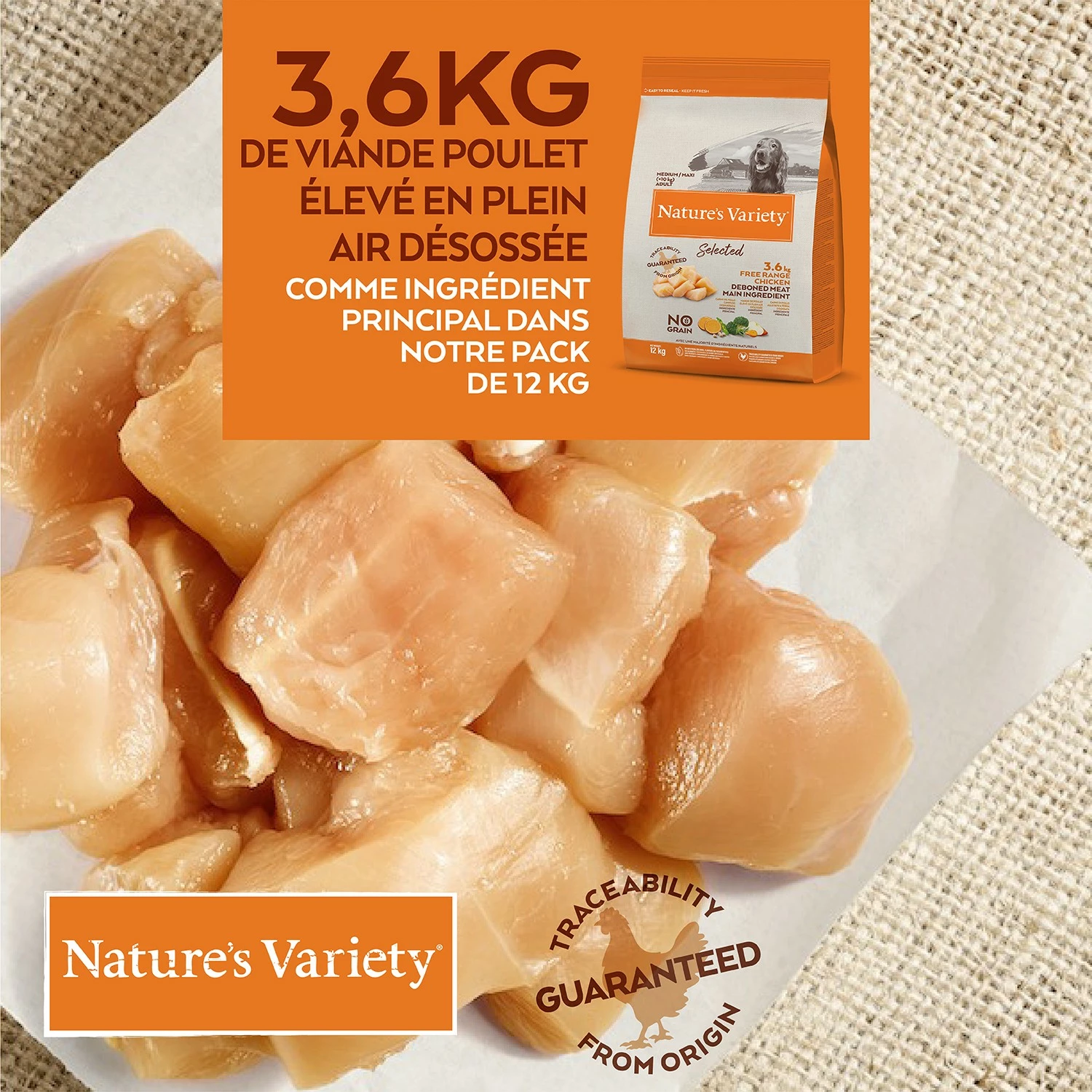 Nature's Variety Selected No Grain Medium Maxi Adult 4 Nature's Variety Selected No Grain Medium Maxi Adult – Image 4