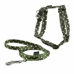BOBBY Parure Harnais & Laisse Pretty - Vert Sauge