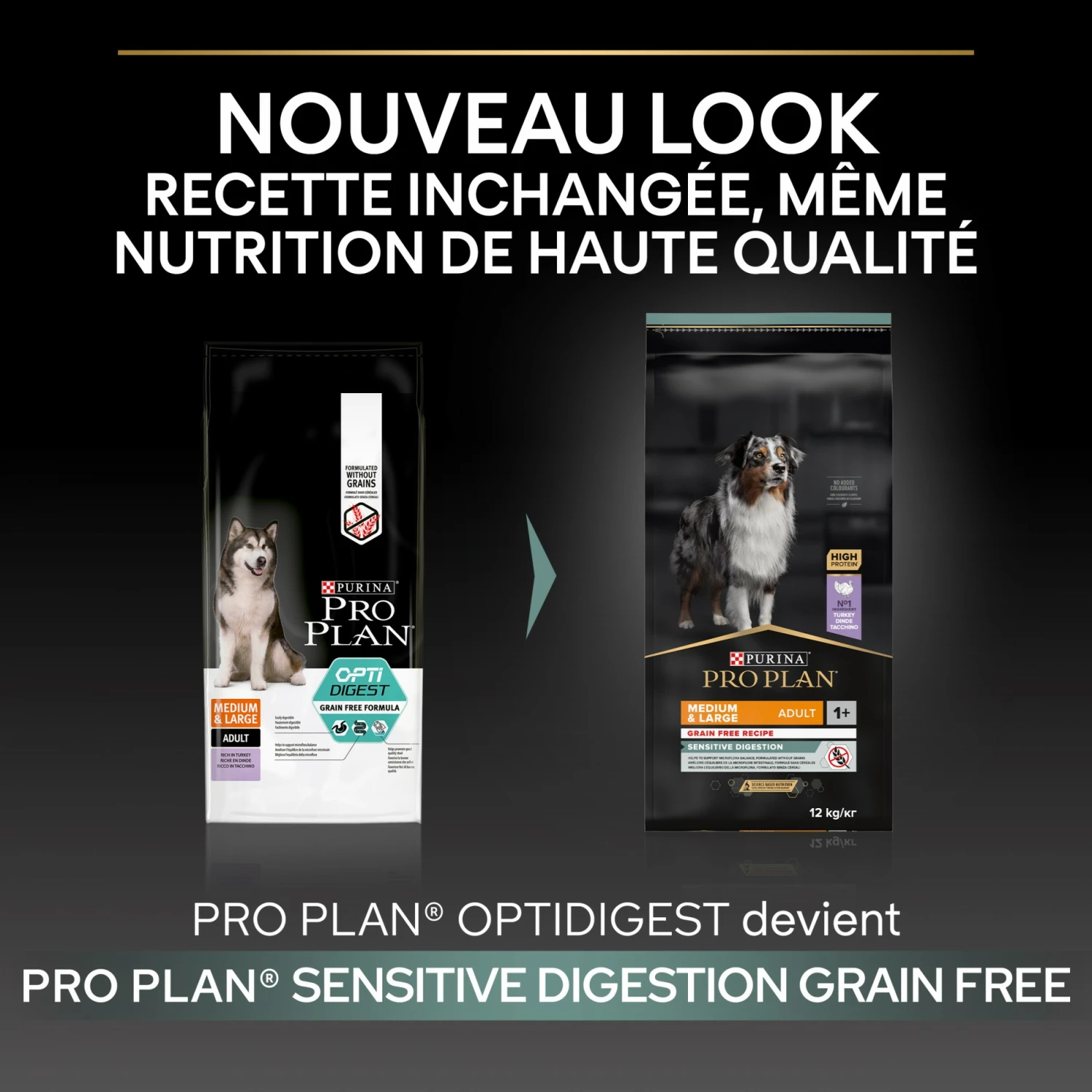 PRO PLAN Sensitive Digestion No Grain Medium & Large Adult à La Dinde - Croquettes Pour Chien 3 PRO PLAN Sensitive Digestion No Grain Medium & Large Adult à La Dinde - Croquettes Pour Chien – Image 3