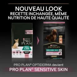 PRO PLAN Sensitive Skin Small & Mini Adult Au Saumon - Croquettes Pour Chien -Promos Wanimo Boutique pro plan sensitive skin small mini adult au saumon croquettes pour chien 1 2