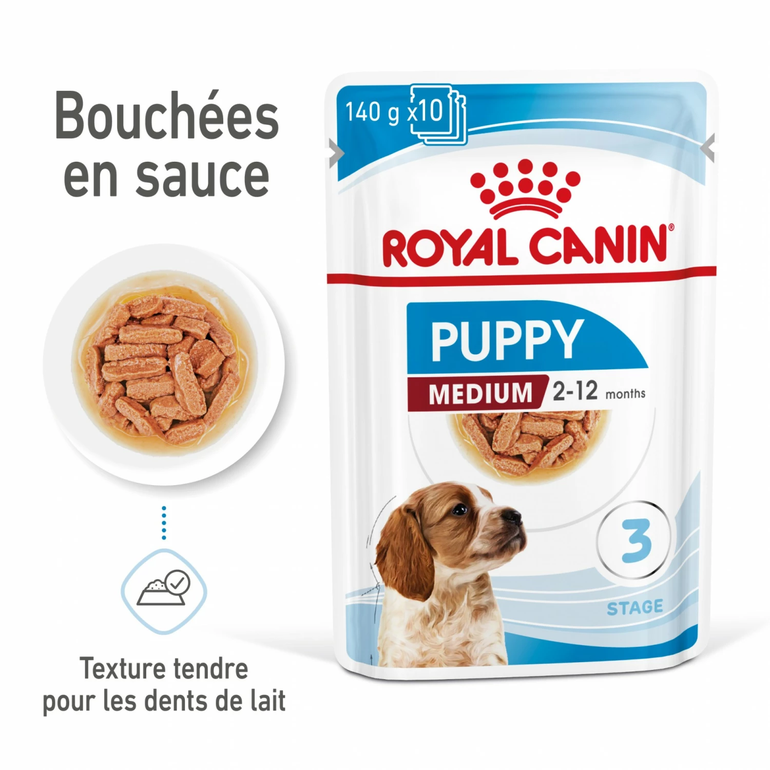 Royal Canin Medium Puppy En Sauce - Pâtée Pour Chiot 3 Royal Canin Medium Puppy En Sauce - Pâtée Pour Chiot – Image 3