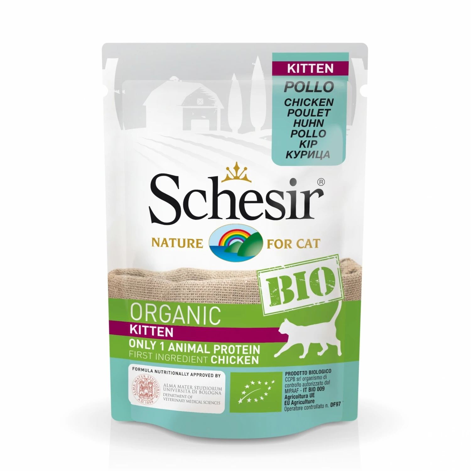 Schesir Sachets Pâtées BIO Kitten - 16 X 85 G 1 Schesir Sachets Pâtées BIO Kitten - 16 X 85 G