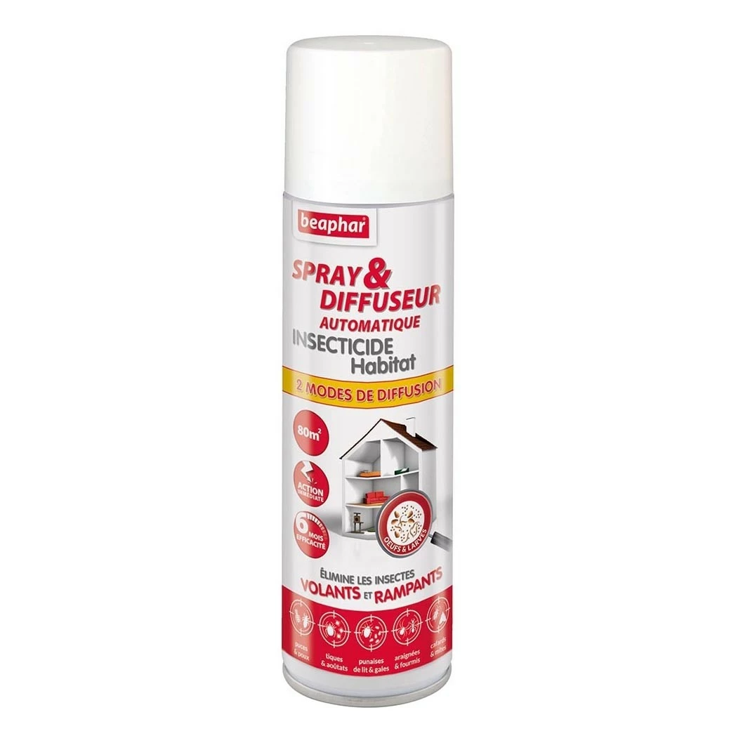 BEAPHAR Spray & Diffuseur Automatique Insecticide Habitat 1 BEAPHAR Spray & Diffuseur Automatique Insecticide Habitat
