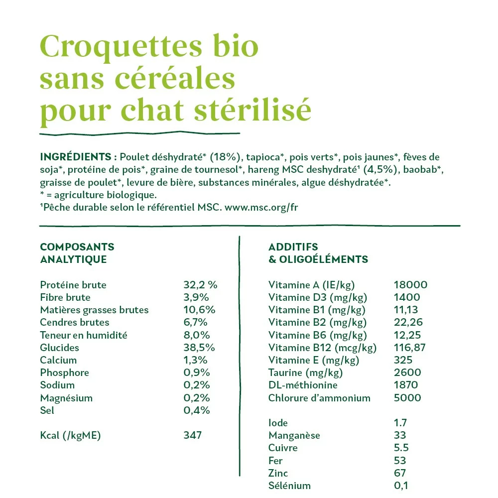Yarrah Croquettes Bio Pour Chat Stérilisé 7 Yarrah Croquettes Bio Pour Chat Stérilisé – Image 7